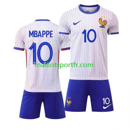 Maillot de Foot France Kylian Mbappé 10 Enfant Exterieur UEFA Euro 2024